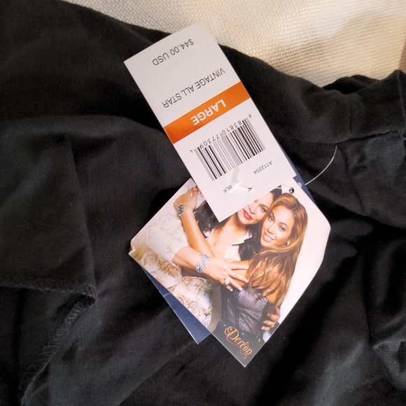 Vintage y2k Beyonce Tina knowles Dereon top Hi-Lo blouse shirt Large club wear - Picture 4 of 4